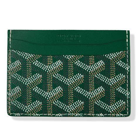 goyard card holder green|goyard st sulpice card holder green.